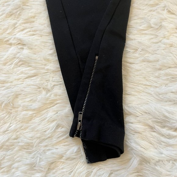 TAlbots Pants Women Medium Black Pull On Zip Legs Elastic Waist Stretch 13273 - Picture 4 of 11